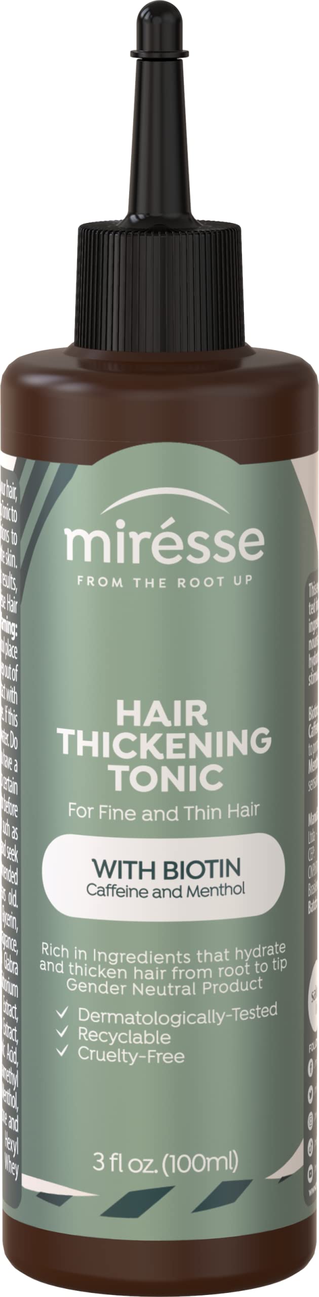 miresse MIRÉSSE - Pack of 2 Hyaluronic Acid Hair Thickening Shampoo - Shampoo for Oily Hair - Biotin Treatment for Women and Men - Vegan and Cruelty-Free - Proven Results - 32 Fl oz