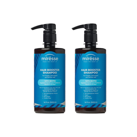 MIRÉSSE- Pack of 2 Keratin Hair Booster Shampoo - Anti-Thinning Biotin Hair Product for Women & Men -Treatment for Hair Loss -Shampoo for Hair Growth - Vegan, Cruelty-Free - Proven Results - 32 Fl oz